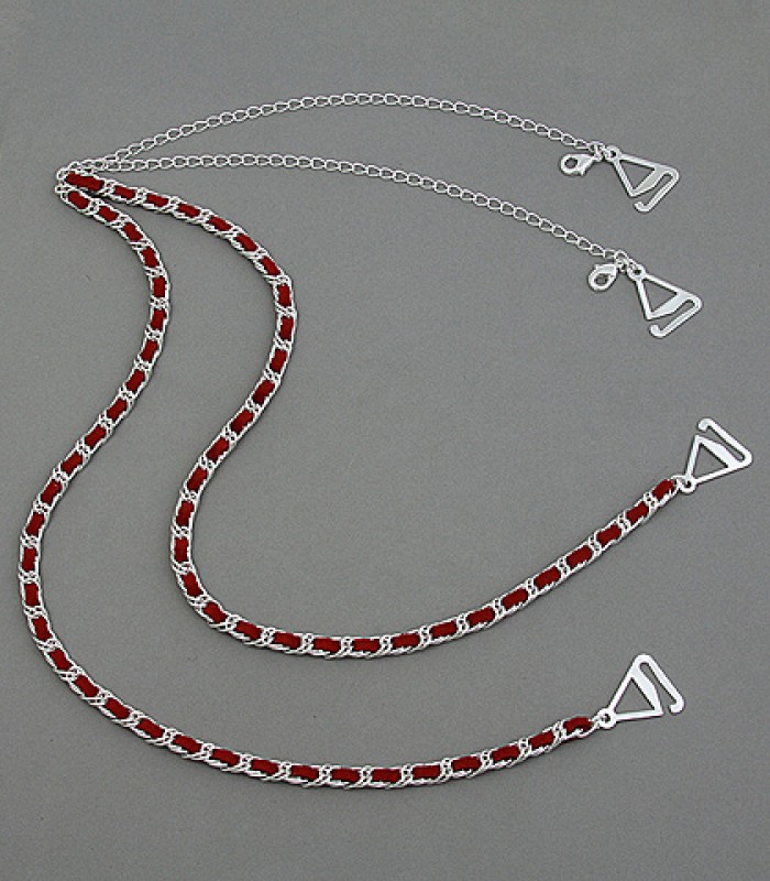 Bra Straps - CNL Style Chain Strap - Red - BS-HH165RD