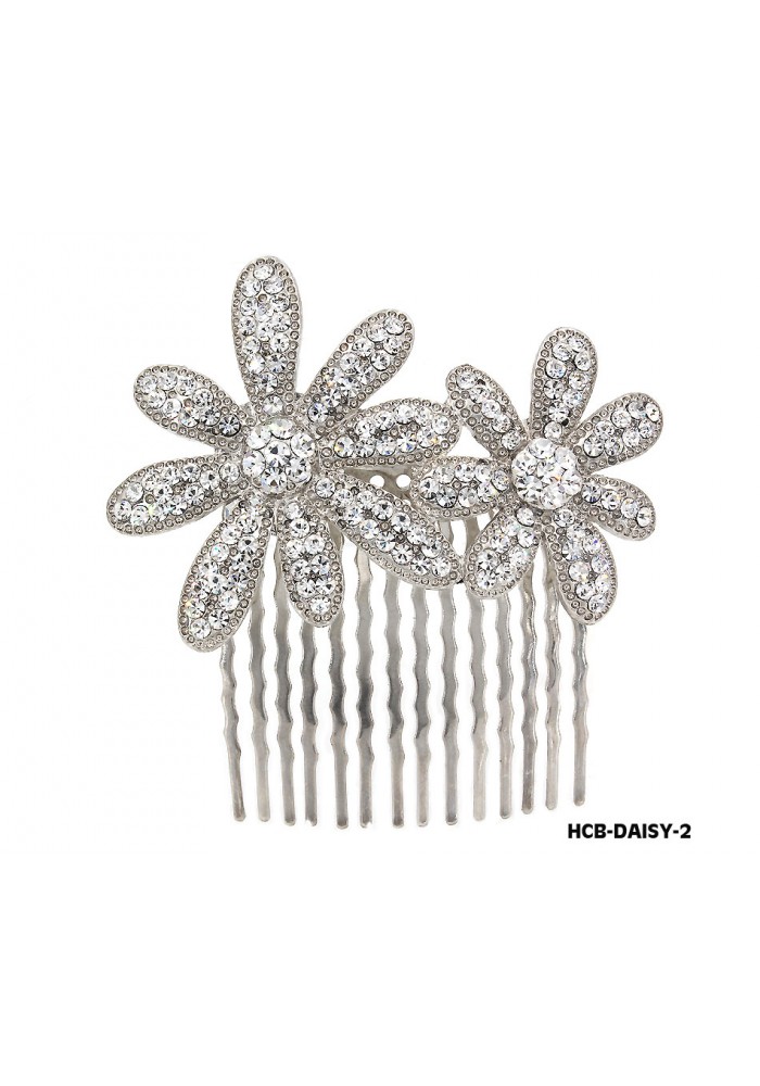 Hair Comb – Bridal Hair Combs & Clips w/ Austrian Crystal Stones Daisy - HCB-DAISY-2