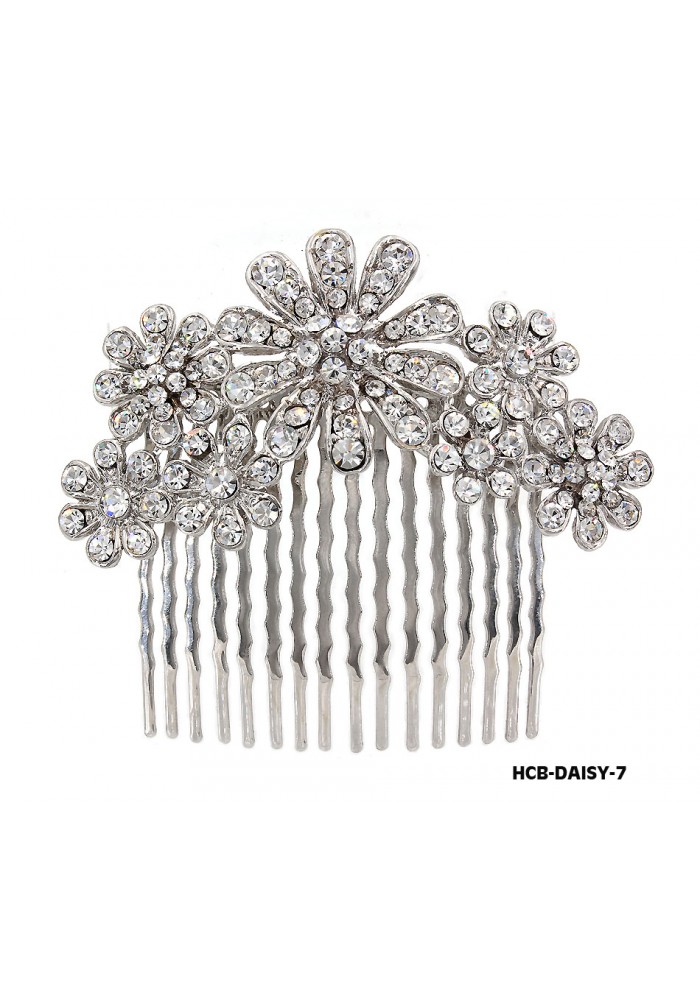 Hair Comb – Bridal Hair Combs & Clips w/ Austrian Crystal Stones Daisy - HCB-DAISY-7