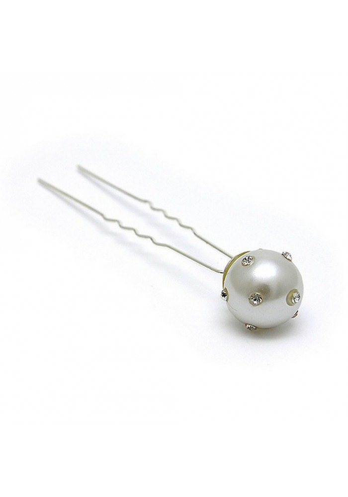 Hair Stick - 24 pcs Clear Crystal Pearl - CS-MCS0093