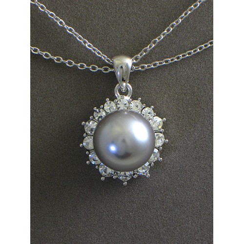 Gift set: Pearl Necklace + Earring + Ring Set - NE-NS6072B 