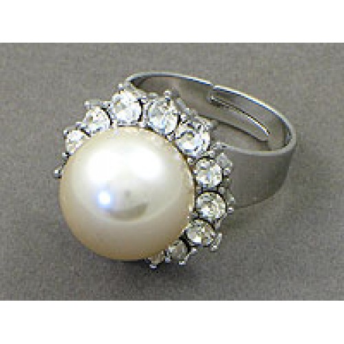 Gift set: Pearl Necklace + Earrings + Ring Set - NE-NS6072W