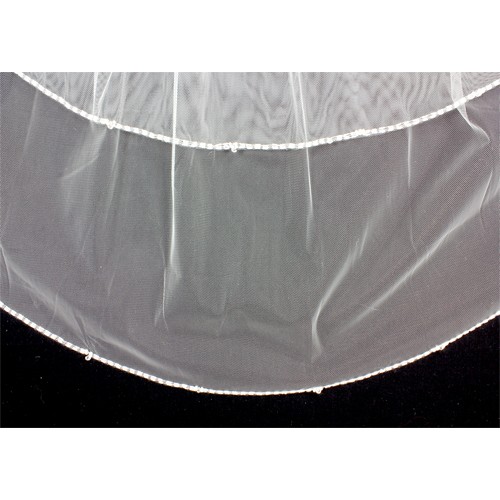 Veil - Multi Layer - 3-line pipe beaded trim - 41" - VL-V50160V-IV