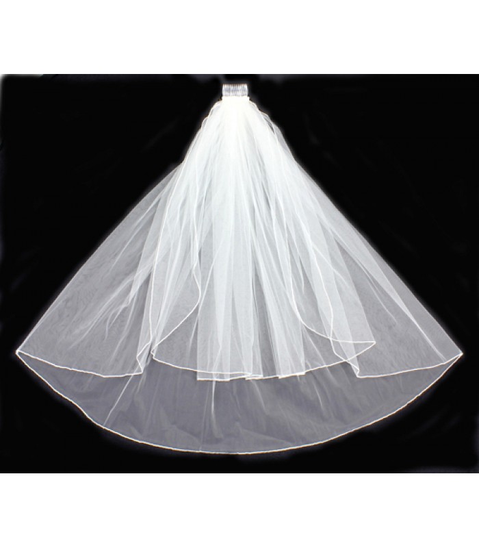 Bridal Veils - Plain Tulle - Double Layer - 36" - VL-8900-36