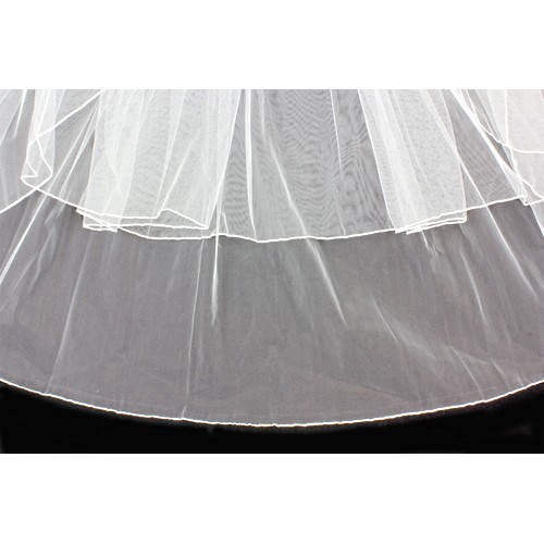 Bridal Veils  - Plain Tulle - Double Layer - 25" - VL-8900-25