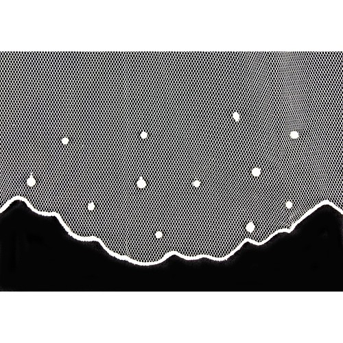 Veil - Multi layers - Pearl and clear stones embellishment  - 36" - VL-V103IV