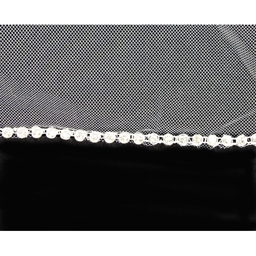 Veil - Rhinestone Embellishment - Multi Layers - 36" - VL-V1056-36-WT