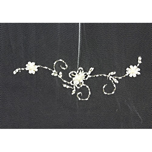 Veil - Multi layers - Beaded Embroidery Flower - 40" - VL-V106IV