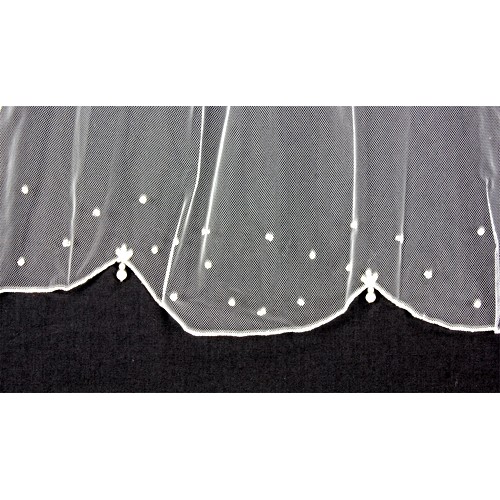 Veil - Pearl Embellishment - Multiple Layers with Finished Hem - 40" - VL-V127IV