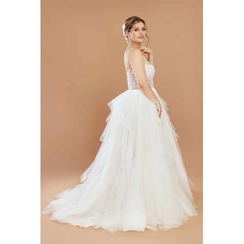 Ball Gown Glitter Floral Spaghetti Straps  Wedding Dress - CB-B1001