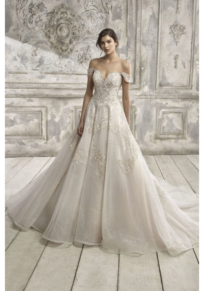 Ball Gown off-the-shoulder wedding dress - LV-1747OJ