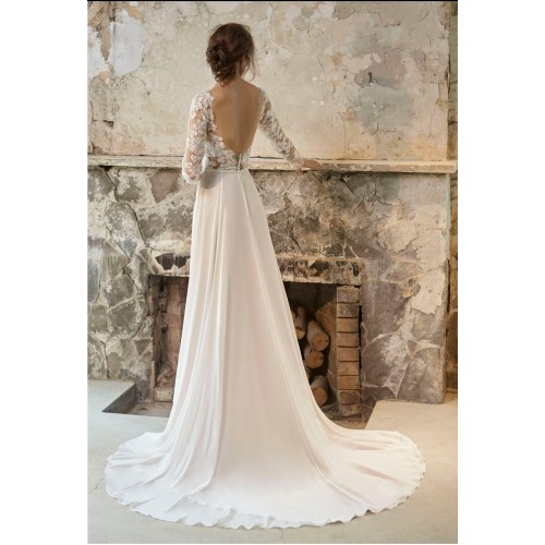 A-line Tank Top Lacy Tulle Wedding Dress - LV-2021OC