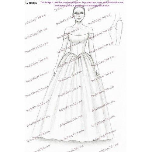 Matte Satin Ball Gown with Detachable Long-Sleeve Modesty Overlay - LV-B5006