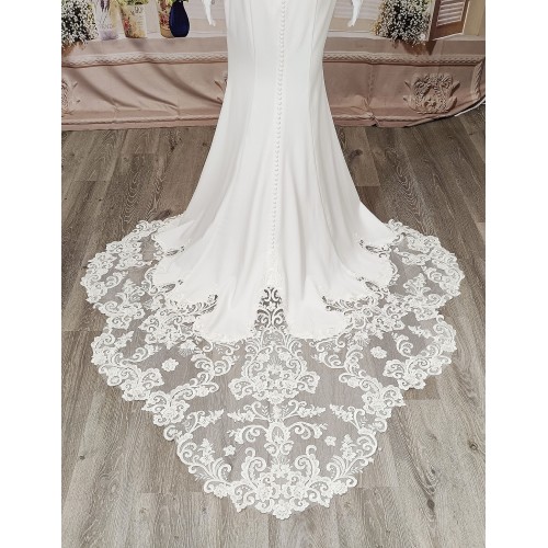 Long Sleeves Wedding Dress - LV-F6007