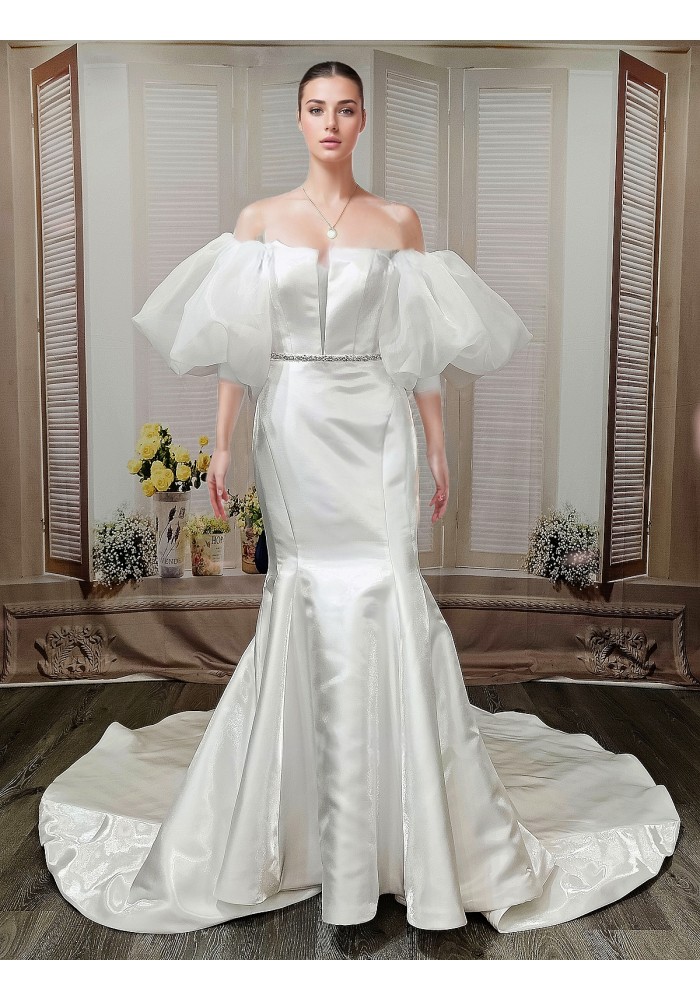 Off-Shoulder Wedding Dress - LV-M1003