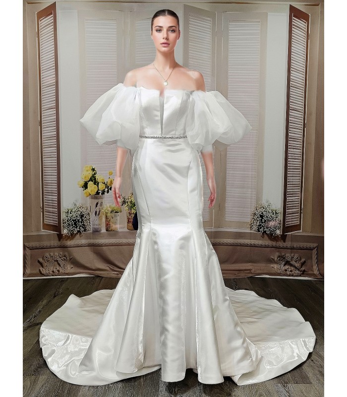 Off-Shoulder Wedding Dress - LV-M1003