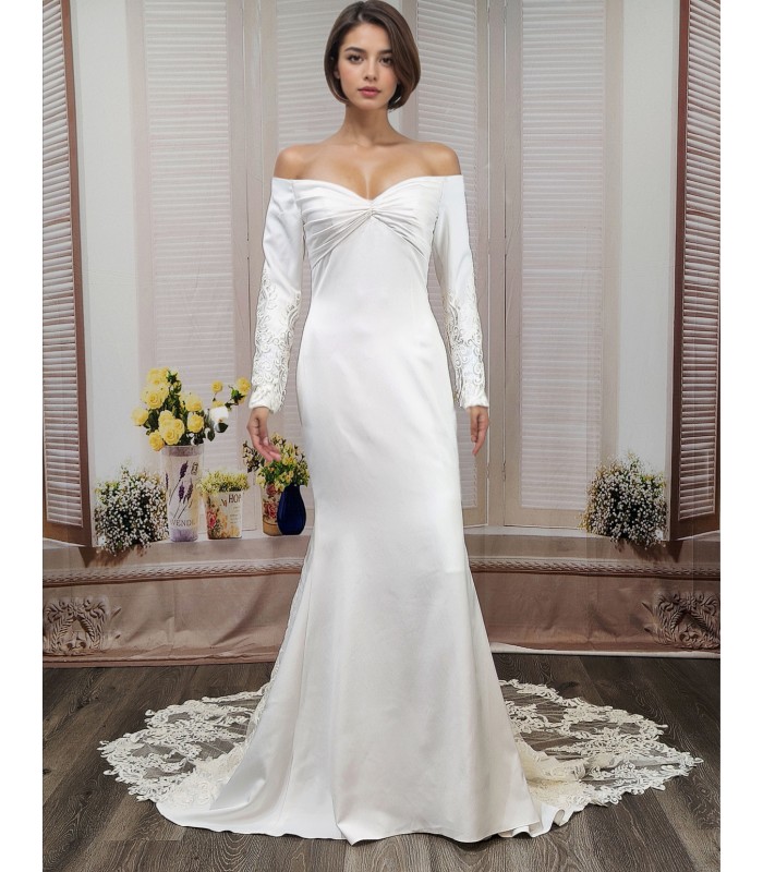 Long Sleeves Wedding Dress  - LV-S6003