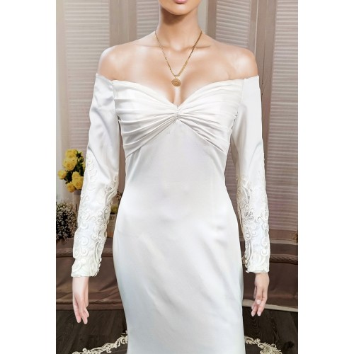 Long Sleeves Wedding Dress - LV-F6007